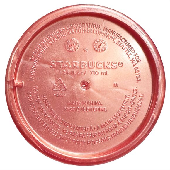 2022 STARBUCKS Venti Tumbler Cold Cup - 24oz - Pink Pearl Mermaid Scales - Picture 5 of 5